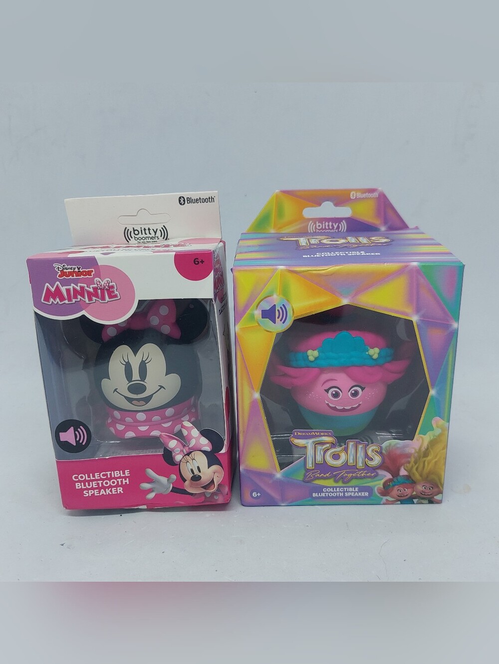 Disney Minnie Mouse Collectible Bluetooth Speaker + Bitty Boomers Poppy Trolls
